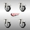 Service Caster 4 Inch 316SS Black Polyurethane Swivel Top Plate Caster Set Total Lock Brake SCC SCC-SS316TTL20S414-PPUB-BLK-4 - alternate 2